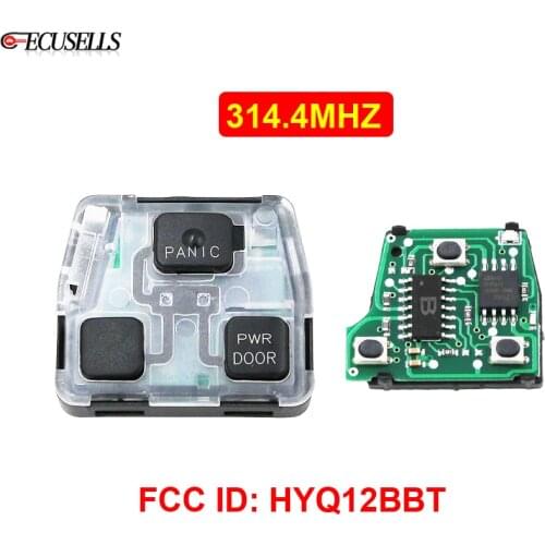 3 Buttons Remote Car Key Board Button Pad 314.4MHz Control Board FCC ID: HYQ12BBT for Toyota for Lexus RX330 RX350 RX400h RX450h