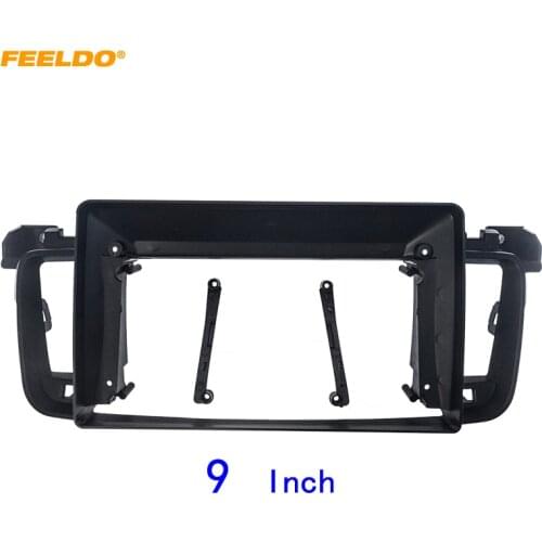 FEELDO Car Audio Fascia Frame Adapter For 01-17 Peugeot 508 9" Big Screen 2DIN Dash Fitting Panel Frame Kit #HQ6931