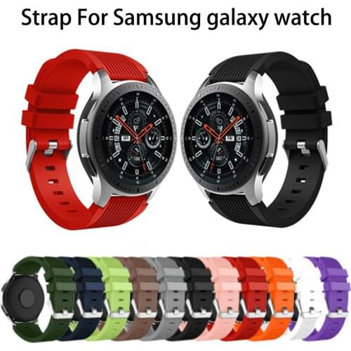 For Samsung Galaxy Watch 46mm Watch Band 22mm Silicone Replacement wirst Strap for Gear S3 Frontier Classic Bracelet Accessories