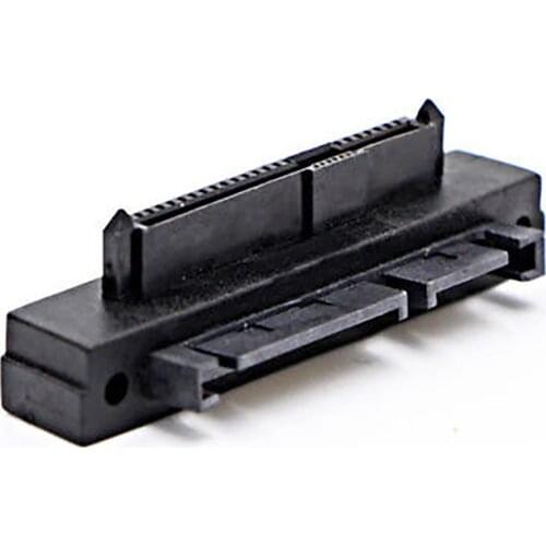 SFF-8482 SAS 22 Pin to 7+15 Pin SATA Male HDD Hard Drive Adapter 90 Degree Angle