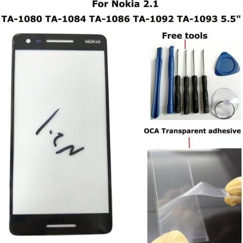 Shyueda 100% New + OCA 5.5" For Nokia 2.1 TA-1080 TA-1084 TA-1086 TA-1092 TA-1093 Outer Front Screen Glass Lens Replacement