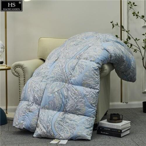 Angels Wings Pattern Goose Down Quilt Comforter Filling Power 600 Combed Cotton Fabric Duvet Winter Blanket OEKO-TEX Certified