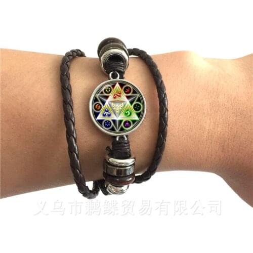 Triple Moon Goddess Wicca Pentagram Magic Amulet Talisman Men Women Bracelet Tibetan Trendy Jewelry Gift For Family Talisman