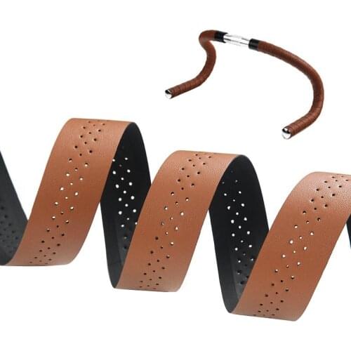 Bicycle Road Race Pu Leather Punching Breathable Belt With Bicycle Handle Belt Cycling Handlebar Tape