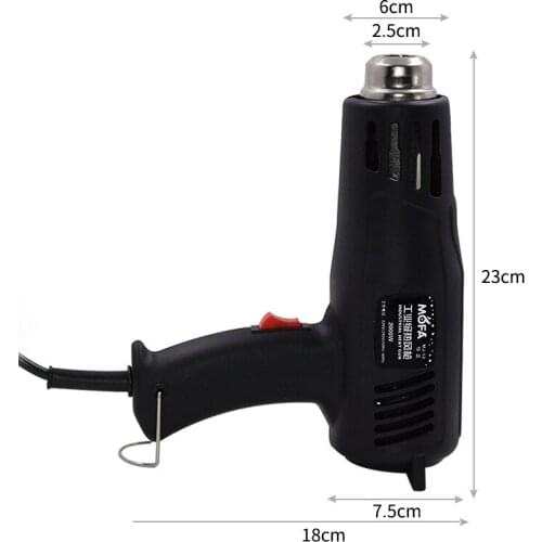 High-power 1200W second-speed thermostat industrial-grade hot air gun, car film baking gun, baking gun tool