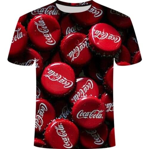 Funny t shirts Summer 2019 mens clothing brand o-neck clock beer short-sleeved 3d t shirt digital printing T-shirt large