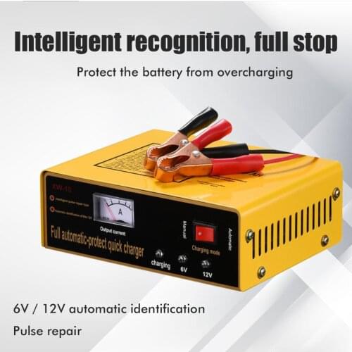 XW-10 120W Car Battery Charger 6/12V 8.5A Automatic & manual charging Pointer table display For Auto Motor Fast Power Charging