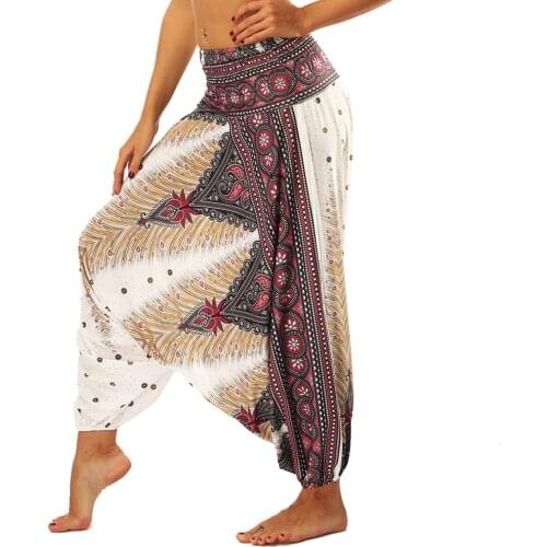 Womens Harem Hippie Pants Floral Boho Genie Aladdin Clothing Yoga pants
