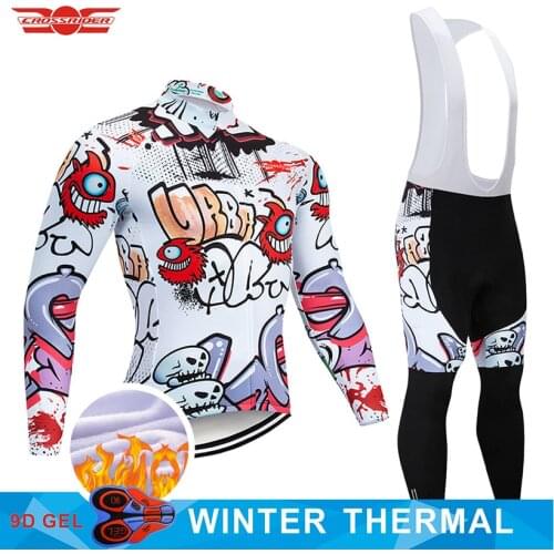 2021 Winter Cycling Jersey 9D Pants Set MTB Funny Bicycle Clothing Ropa Ciclismo Thermal Fleece Bike Jacket Mens Cycling Wear
