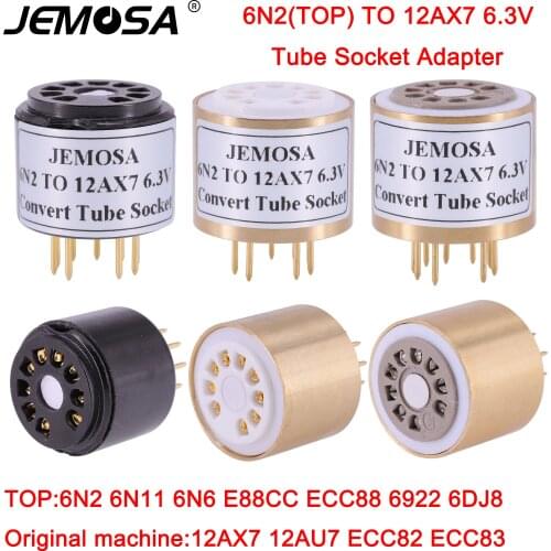 1PC ECC88 E88CC 6N11 6N6 6922 6N2 TO 12AX7 12AU7 ECC82 ECC83 6.3V Audio Amplifier Vacuum Tube Convert Socket Adapter HIFI