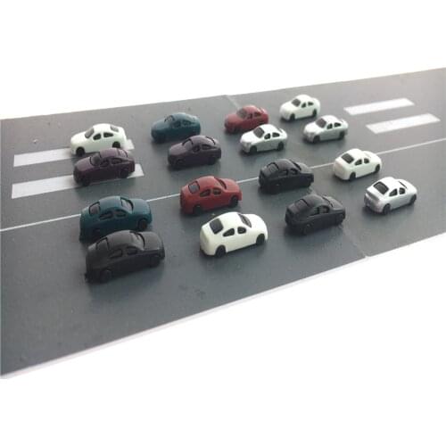 100pcs 1/250 Scale Plastic Model Car For Architecture Building Diorama Kits Toy