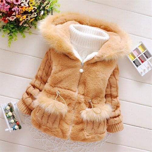 2018 autumn and winter jacket girls fashion warm jacket hooded snowsuit childrens clothing girls jacket childrens clothing