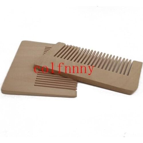 300pcs/lot Fast Shipping Customized Logo Blank Maple Wooden Beard Hair Massage Pocket Comb. Size:8*5.4CM