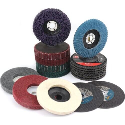 4" Nylon Fiber Flap Disc, Wool Felt Polishing Wheels 100mm Grinding Wheel For Metal Grinder Polishing Disc Dremel Accessories