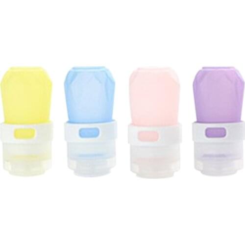 4pcs Refillable Bottle Small Travel Portable For Shampoo Liquids Home Container Durable Leak Proof Silicone Tubes Soft