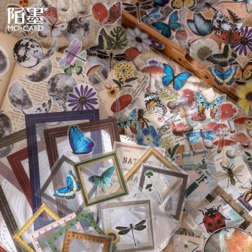 45 pcs/set Retro Collection of All Creations PET Stickers Scrapbooking Diy Bullet Journal Diary Stationery Sticker Cute Decor