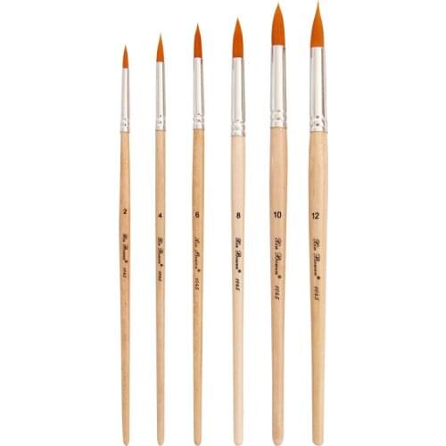 6Pcs/Set Birch Pole Aluminum Tube Interface Nylon Hair Watercolor Paint Set Non-toxic Transparent DIY Powder Fast Shipping