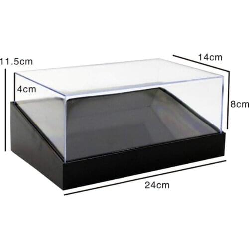 24x14x11.5cm Acrylic Display Box Dustproof for Car Model, Action Figures,Toys Show Box