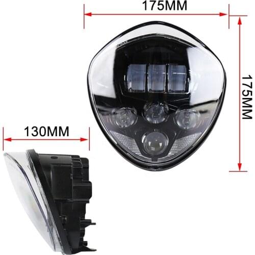 Motorcycle Accessories Led Headlamp Kit 50W High Power Led Light Bulbs Black Chrome For Victory Cross Country