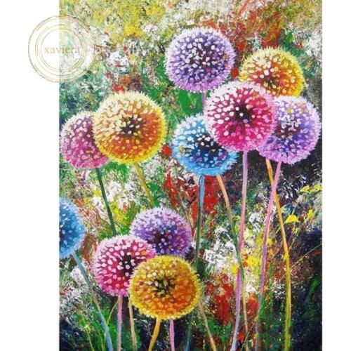 5D Diy Diamond Painting Colorful Flower Dandelion Embroidery Full Square Round Drill Cross Stitch Kit Gift Living Room for Decor