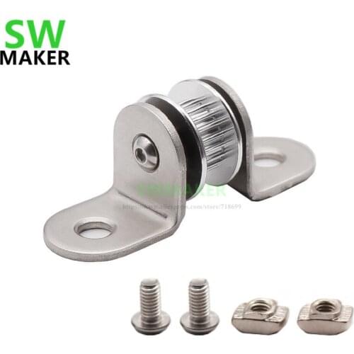 SWMAKER 3D printer DIY parts prusa I3 MB 6mm belt idler wheel with seat, Z-axis Synchronous wheel with bracket