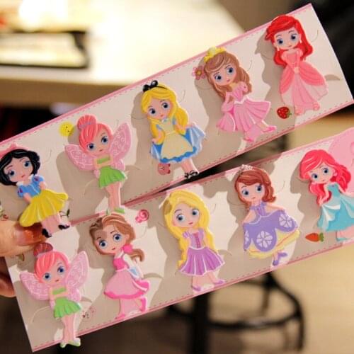 Disney girl headdress cartoon princess hairpin duckbill clip cartoon fresh princess hairpin small doll clip bangs broken hairpin