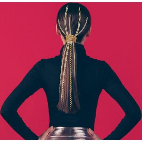 European And American Fashion Wig Extension Chain Silver Plated Fringe Hair Chain Headdress Chain Clip Temperament Female New