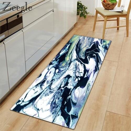 Marble Printed Carpet Kitchen Rug Floor Mat Anti-slip Absorbent Living Room Carpet Bathroom Doormat Soft Hallway Rug Foot Mat
