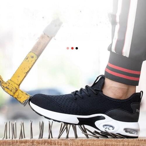 Lightweight Breathable Sneakers Men and Women Steel Toe Cap Work Safety Shoes Puncture-Proof Boots Indestructible Shoes