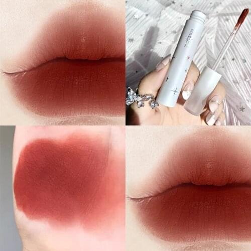 Small White Tube Lip Glaze Velvet Matte Matte Lipstick Long Lasting Waterproof Moisturizing ​Lip Makeup Cosmetic TSLM1