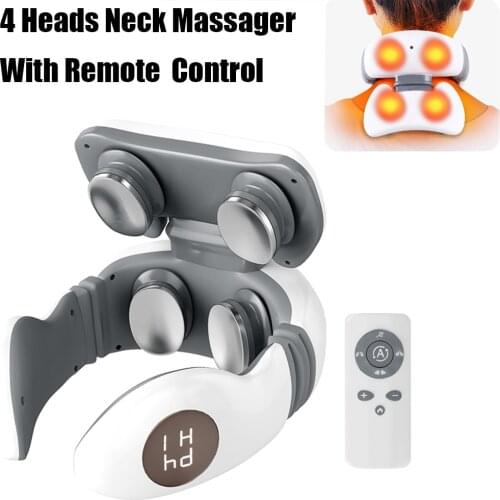 Smart Neck and Shoulder Massager Electric Magnetic Pulse Cervical Massage Heating Relief PainTool Health Care Massager For Neck