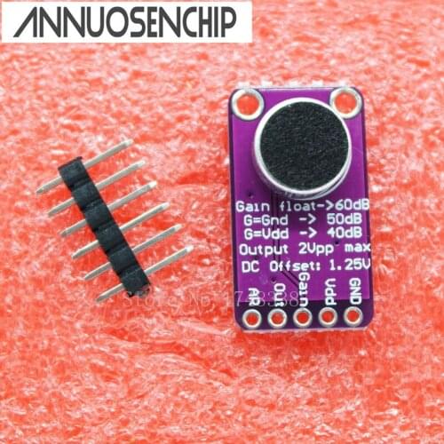 MAX9814 Microphone AGC Amplifier Board Module Auto Gain Control for Arduino Programmable Attack and Release Ratio Low THD