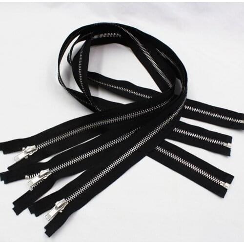 16535-F1 ,1pcs 74cm Length Zippers Black Open End Metal Silver Teeth Sewing Zippers Accessories For clothes Casual Pants Placket