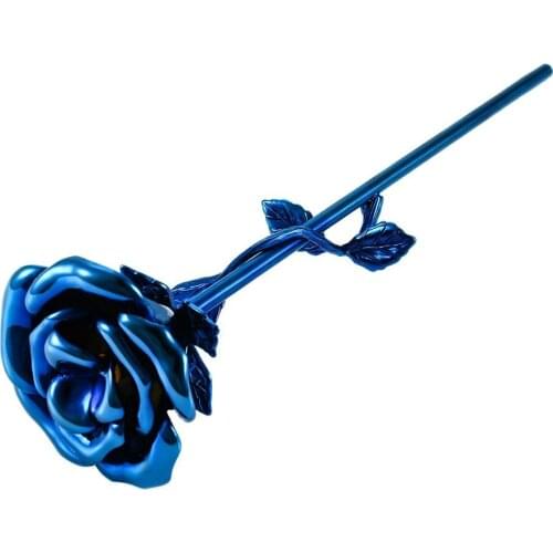 Stainless Steel Blue Rose Flower Cremation Decorative Jewelry Funeral Keepsake Urn For Human Ashes Locket Cremation Memorial Urn