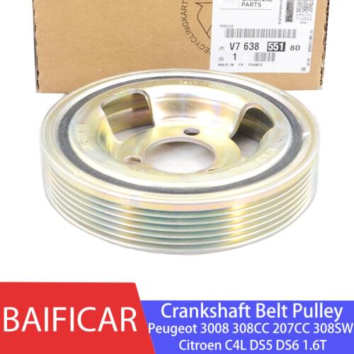 Baificar Brand New Genuine Crankshaft Belt Pulley 0515T2 V763855180 For Peugeot 3008 308CC 207CC 308SW Citroen C4L DS5 DS6 1.6T