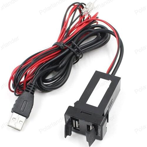 Fit For M/itsubishi Audio input USB interface Fast Charging Auto 12v Car Charger socket adapter