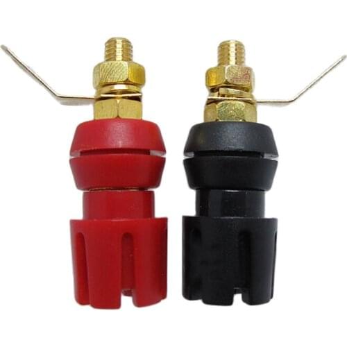 A pair Gold-plated copper Banana connector 4MM banana plug sockets Plum Terminals for Speaker horns