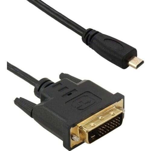 Premium High Speed Micro HDMI-compatible to DVI 24+1 Pin Cable Male to Male for HD Quality Video Transmission