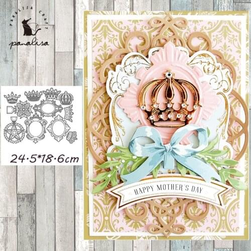 Panalisacraft Frame Crown Metal Cutting Dies And Stamps cut die scrapbooking Album Paper Card Craft Embossing