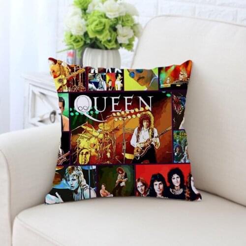 Queen Printed silk Pillowcases Square Zippered Home Decorative Pillow Cover Wedding Custom Gift For Two Sides