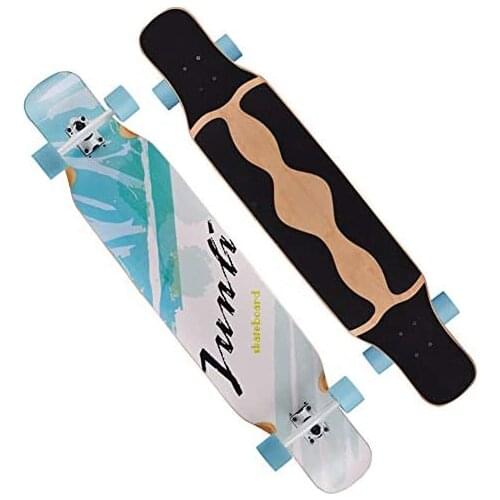 Skateboard Longboard 46 inch Standard Brush Street 8 Layers of Maple Wood Longboard Skateboard ABEC-11 Chrome Steel Bearing