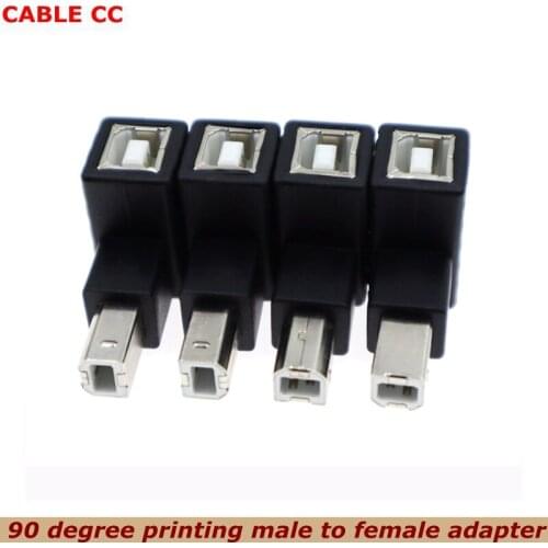 Up, Down, Left and Right USB 2.0 Type B Male-to-Female Expansion Adapters for Printer Scanner Converters