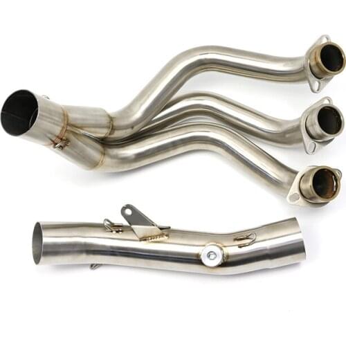 51mm Slip On Front Header Tube Connect Exhaust System Link Pipe Mid For Yamaha MT09 MT-09 FZ09 FZ-09 Without Muffler Escape
