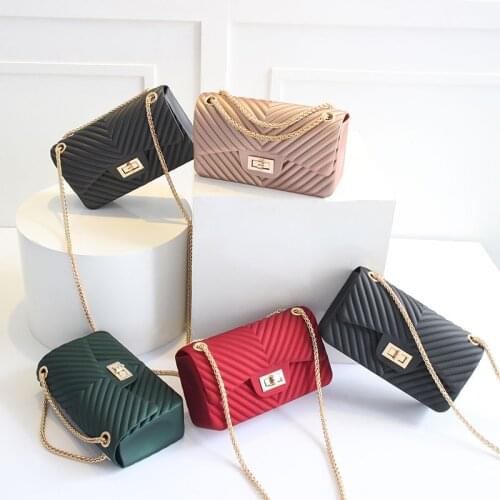 Jelly Purse Crossbody Handbags High Quality Women Chain Shoulder Bag Mini PVC Bag