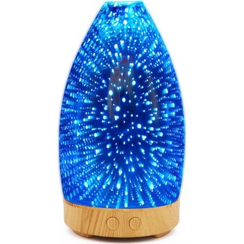 013-3D colorful fireworks glass Multi-function aromatherapy machine humidifier ultrasonic essential oil atomizer