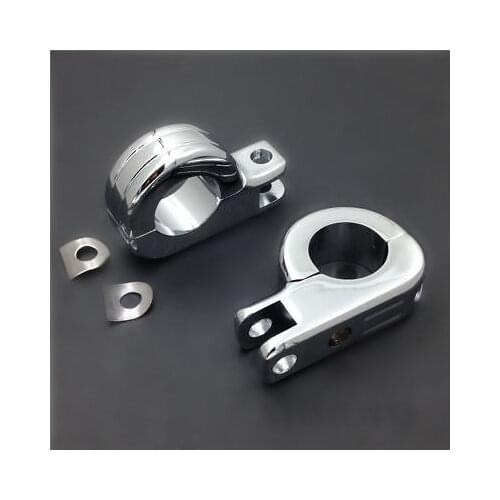 1 1/4" Engine Guard Footpeg Clamps For Harley Honda Kawasaki Suzuki Cruiser XL