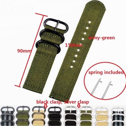 1pc. Watch band 20mm 22mm nato Nylon. nylon universal common band