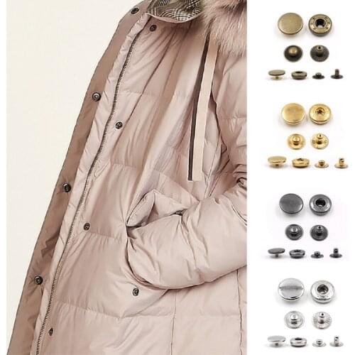 10Sets Metal Buttons Fastener for Clothing Round Magnets for Needlework Decorative Buttons Accessories Needlework High Quality