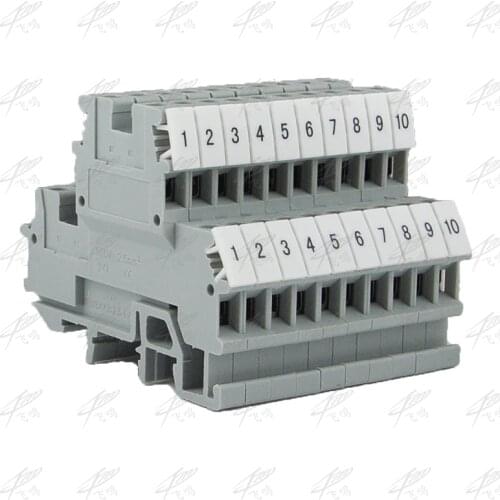 10pcs Double terminal MBKKB2.5 MBKKB-2.5 voltage Wire Cable Terminal 2.5 square double connection line copper