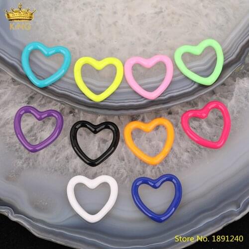 10Pcs Rainbow Enamel Heart Shape Pendant Jewelry Bulk,Lampwork Pendant Beads For DIY Necklace Fashion Jewelry Making